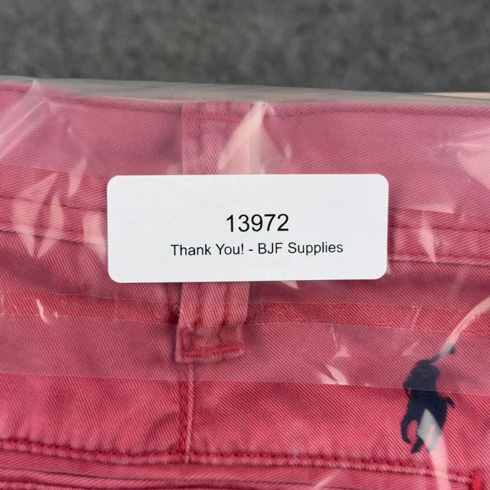 Polo Ralph Lauren Shorts Mens 33 Pink Relaxed Fit Chino Twill Preppy Summer Y2K